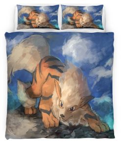 Housse De Couette Arcanin Pokémon La Légende 4 Parure de lit Ensemble De Literie
