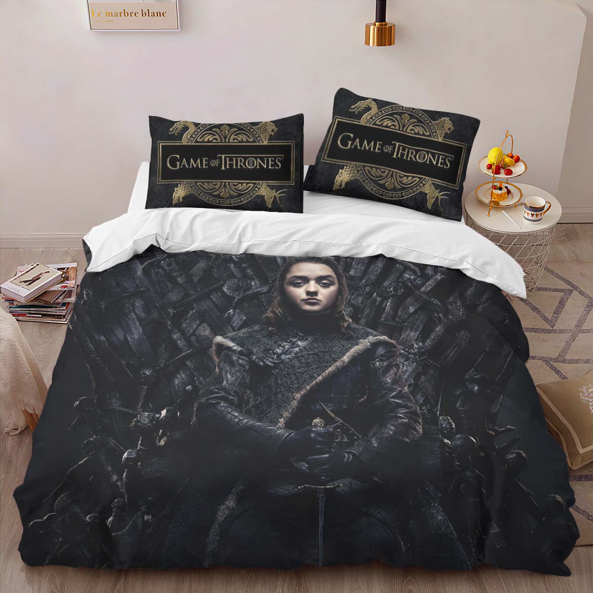 Housse De Couette Arya Stark Maison Stark Game of Thrones Parure de lit Ensemble De Literie – Image 2