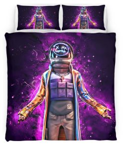 Housse De Couette Astro Jack Fortnite Skin violet néon Parure de lit Ensemble De Literie