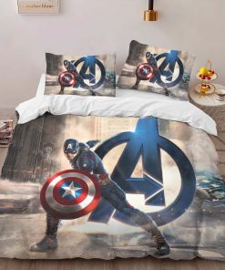 Alternative view of Housse De Couette Avengers : L’Ère d’Ultron – Captain America (super-héros) Parure de lit Ensemble De Literie