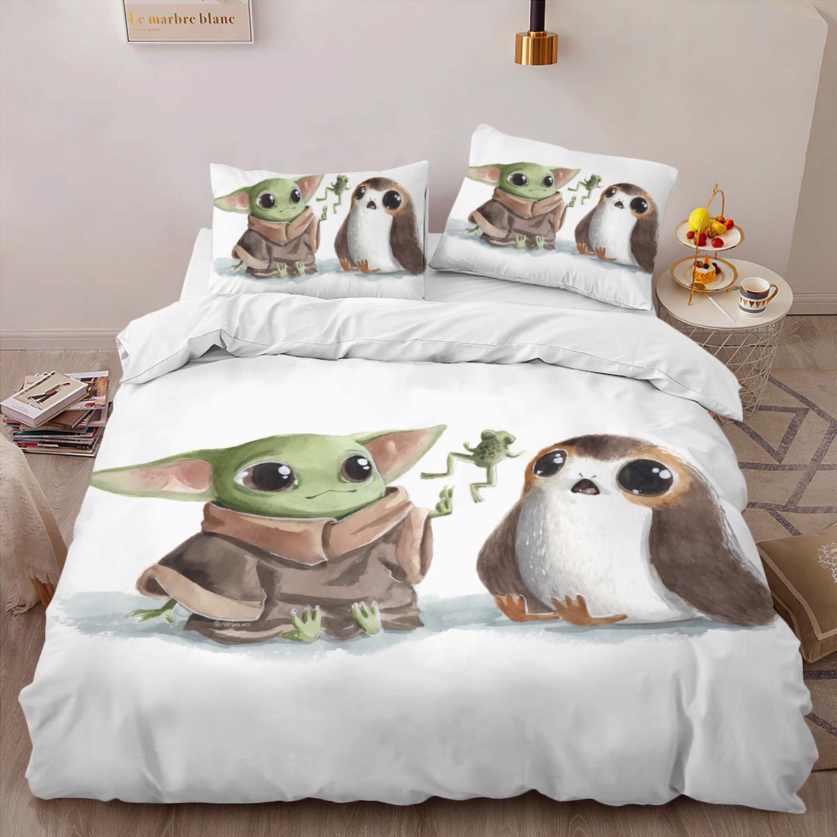 Housse De Couette Bébé Yoda Trop Mignon Parure de lit Ensemble De Literie – Image 2