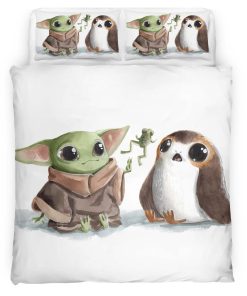 Housse De Couette Bébé Yoda Trop Mignon Parure de lit Ensemble De Literie