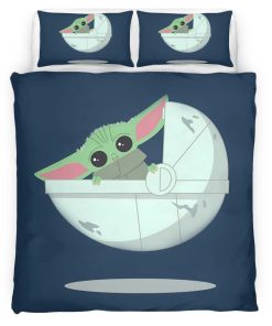 Housse De Couette Bébé Yoda Grogu Star Wars 7 Parure de lit Ensemble De Literie