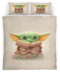 Housse De Couette Bébé Yoda Grogu Star Wars 9 Parure de lit Ensemble De Literie