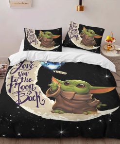 Alternative view of Housse De Couette Bébé Yoda Je t’aime jusqu’à la lune et retour Parure de lit Ensemble De Literie