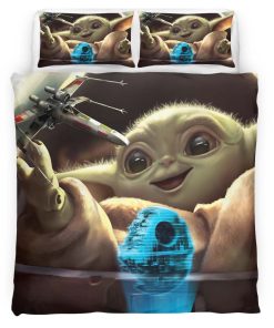Housse De Couette Bébé Yoda Star Wars 4 Parure de lit Ensemble De Literie