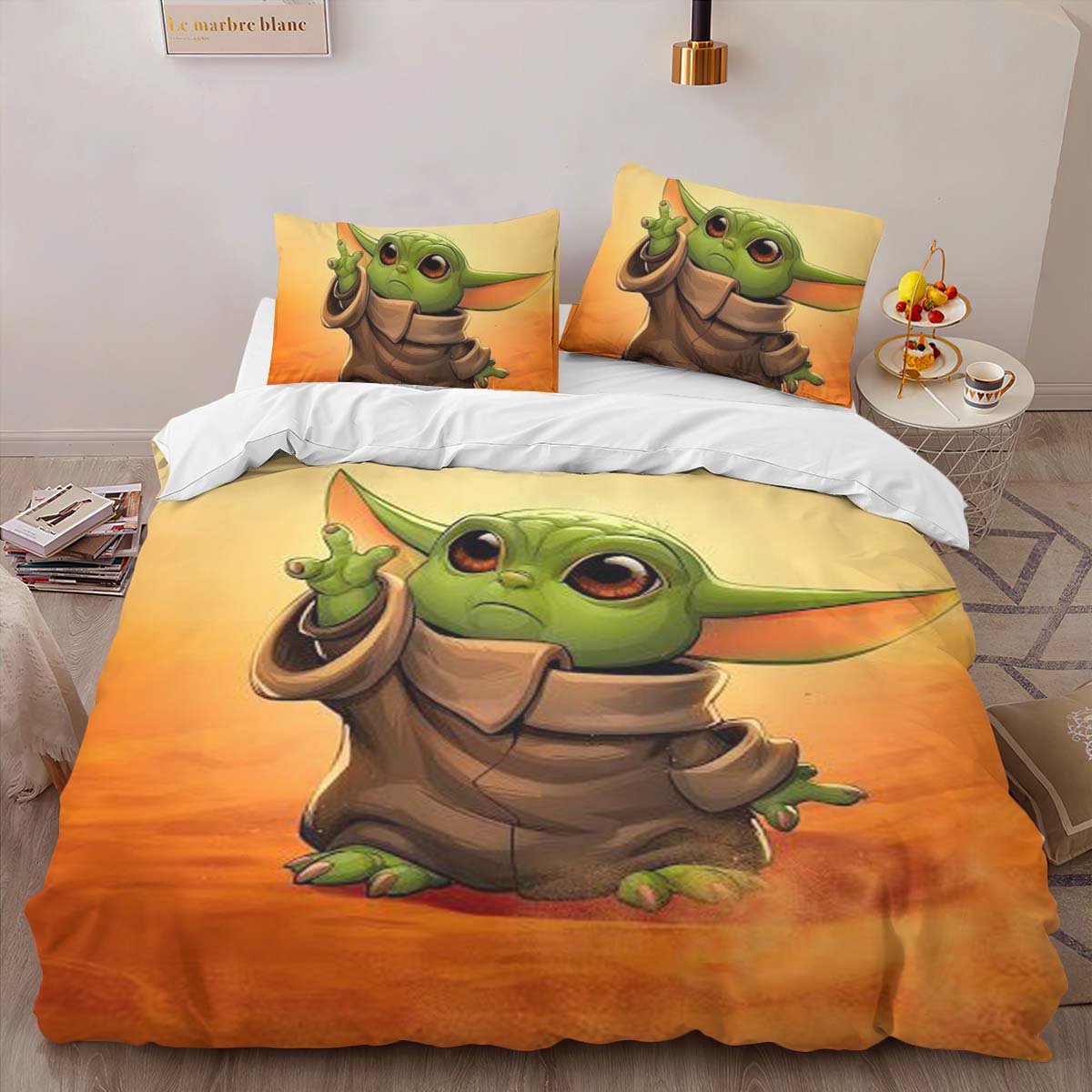 Housse De Couette Bébé Yoda Star Wars 5 Parure de lit Ensemble De Literie – Image 2