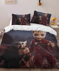 Alternative view of Housse De Couette Bébé Yoda et Groot Parure de lit Ensemble De Literie