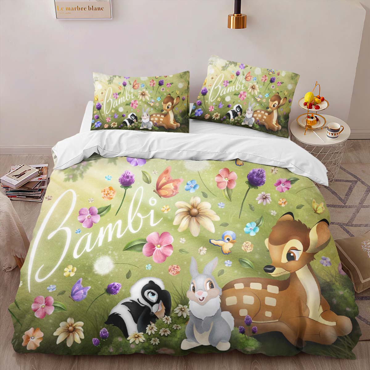 Housse De Couette Bambi & ses amis 02 Parure de lit Ensemble De Literie – Image 2