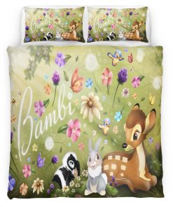 Housse De Couette Bambi & ses amis 02 Parure de lit Ensemble De Literie