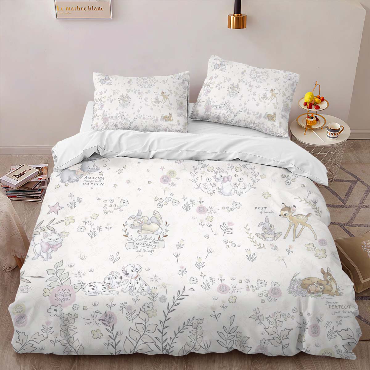 Housse De Couette Bambi & ses amis 03 Parure de lit Ensemble De Literie – Image 2