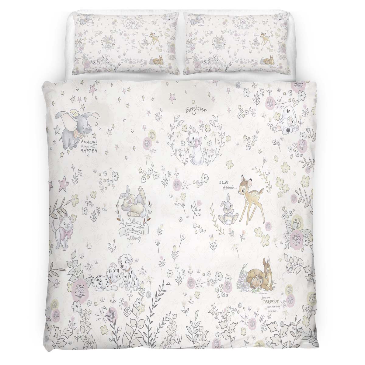Housse De Couette Bambi & ses amis 03 Parure de lit Ensemble De Literie