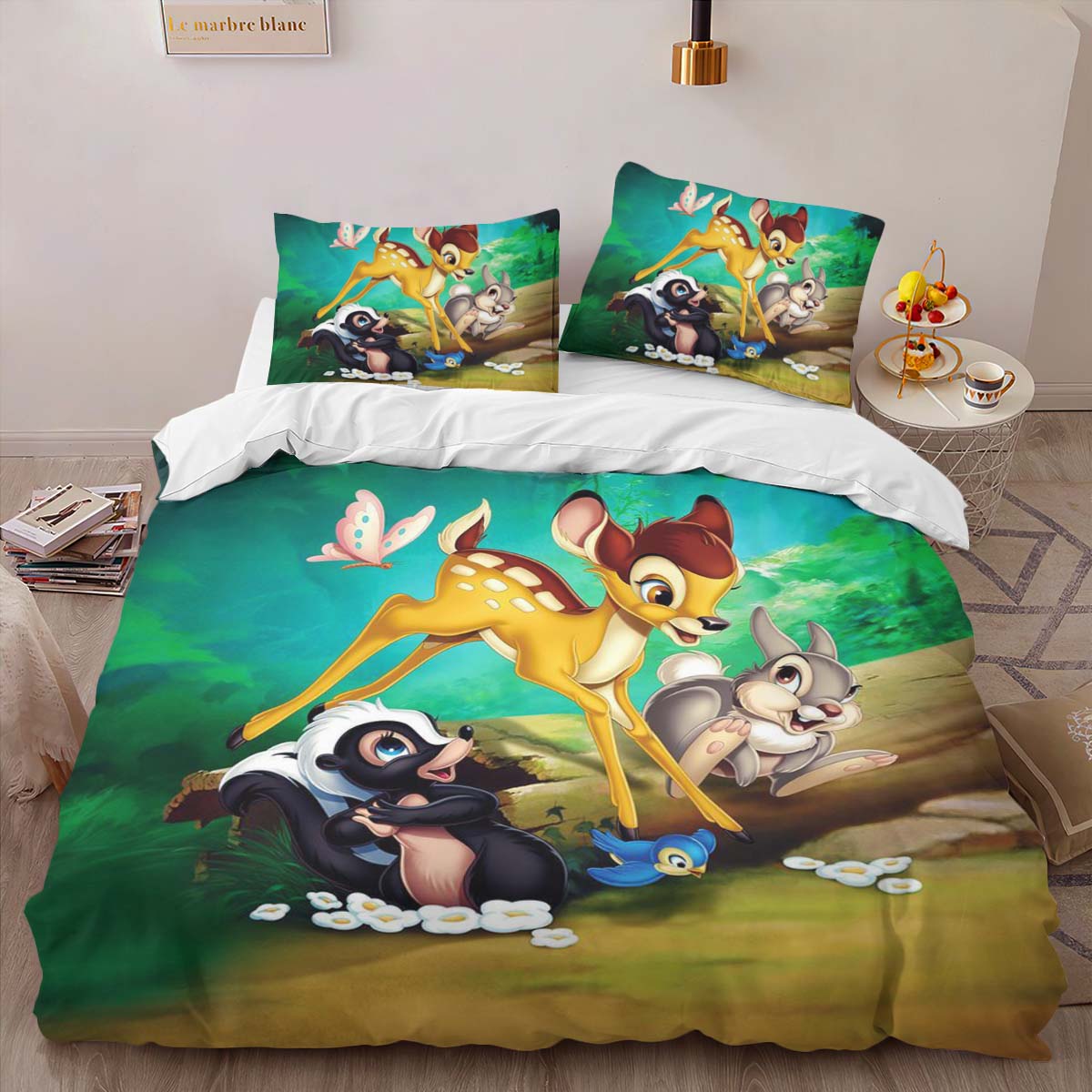 Housse De Couette Bambi & ses amis Parure de lit Ensemble De Literie – Image 2