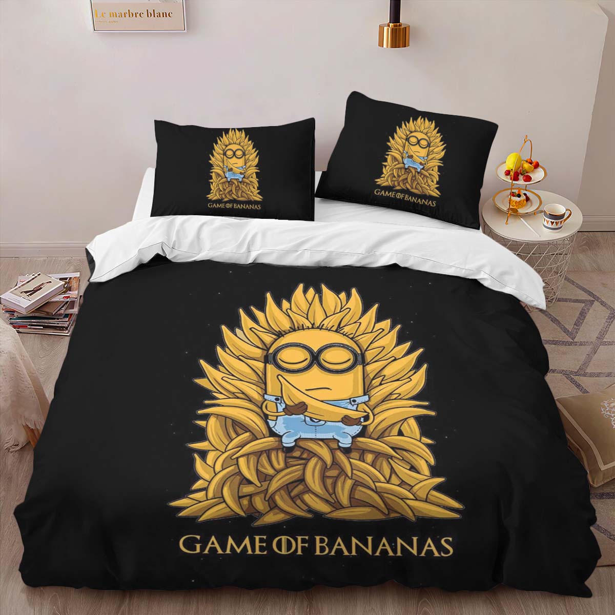 Housse De Couette Minions – Game of Bananas (Banane) Parure de lit Ensemble De Literie – Image 2