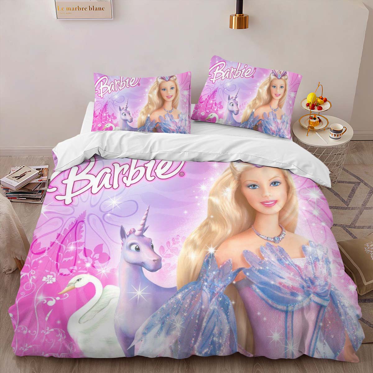 Housse De Couette Barbie 02 Parure de lit Ensemble De Literie – Image 2