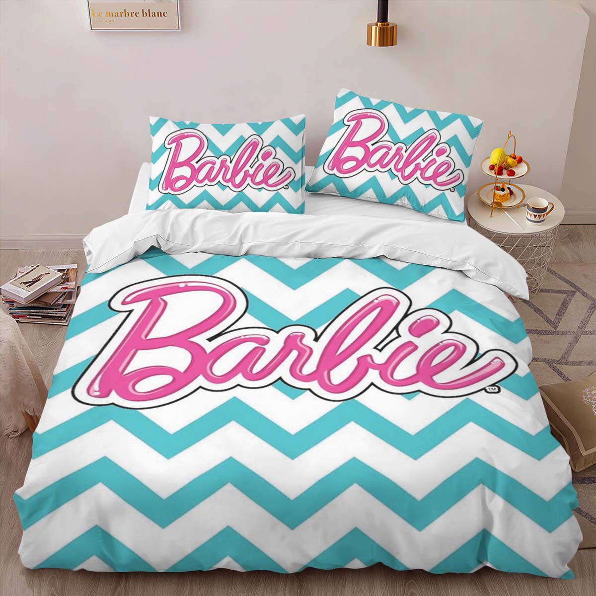 Housse De Couette Barbie 10 Parure de lit Ensemble De Literie – Image 2