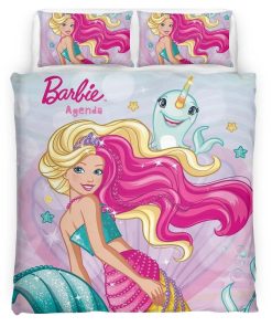 Housse De Couette Barbie – Sirène Parure de lit Ensemble De Literie