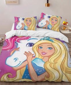 Alternative view of Housse De Couette Barbie & Licorne Parure de lit Ensemble De Literie