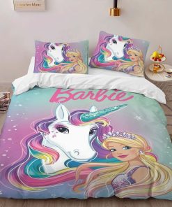 Alternative view of Housse De Couette Barbie & Licorne 2 Parure de lit Ensemble De Literie