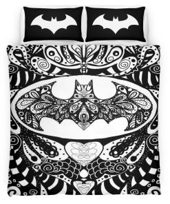 Housse De Couette Batman Style mandala DC Comics Parure de lit Ensemble De Literie