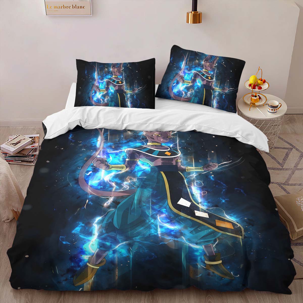 Housse De Couette Beerus Dieu de la Destruction Dragon Ball x Fortnite Parure de lit Ensemble De Literie – Image 2