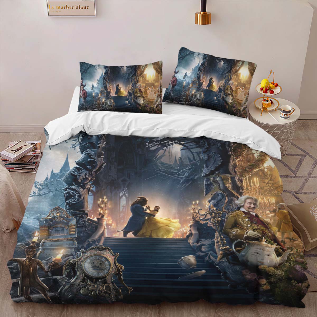 Housse De Couette Belle – La Belle et la Bête 18 Parure de lit Ensemble De Literie – Image 2