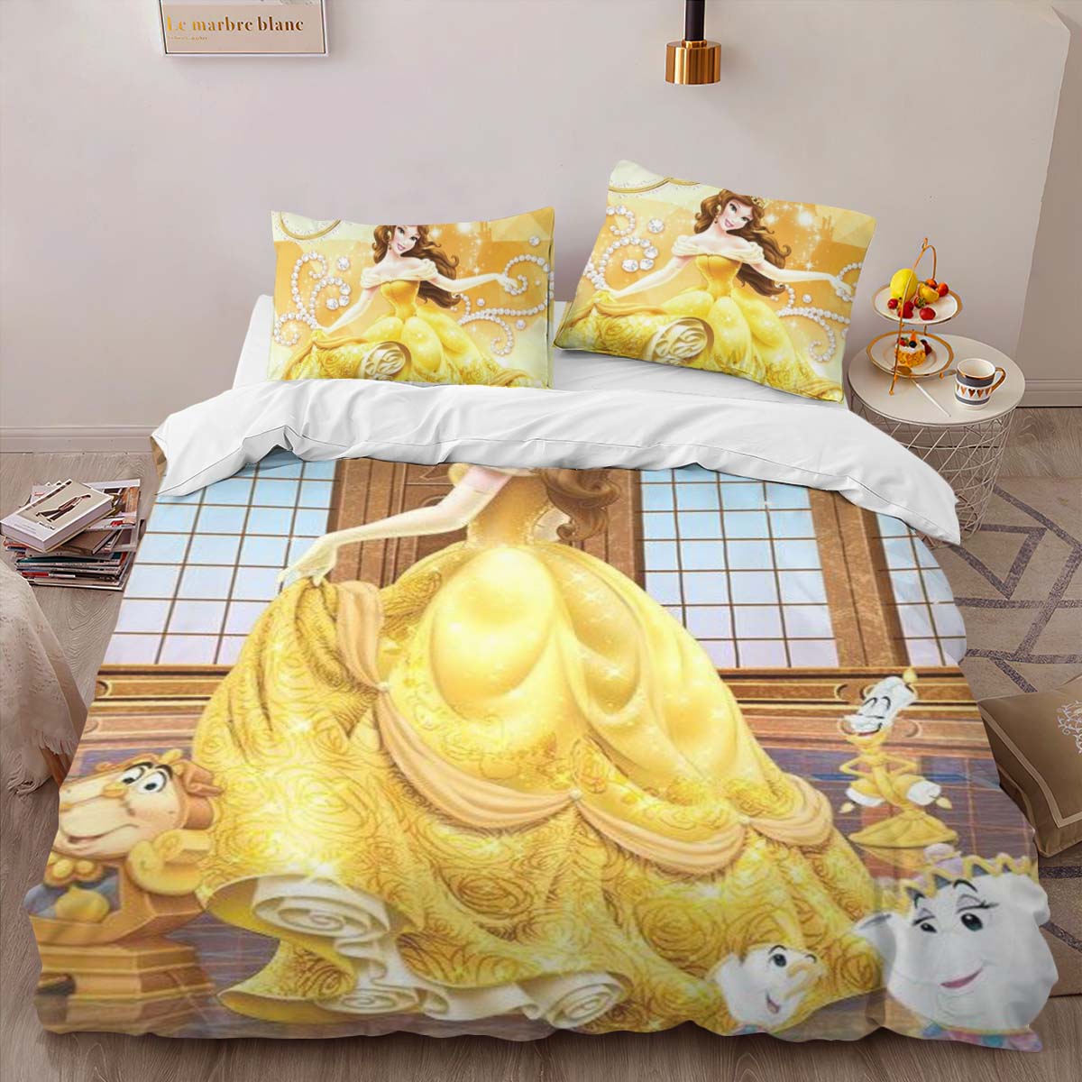 Housse De Couette Belle – La Belle et la Bête 26 Parure de lit Ensemble De Literie – Image 2