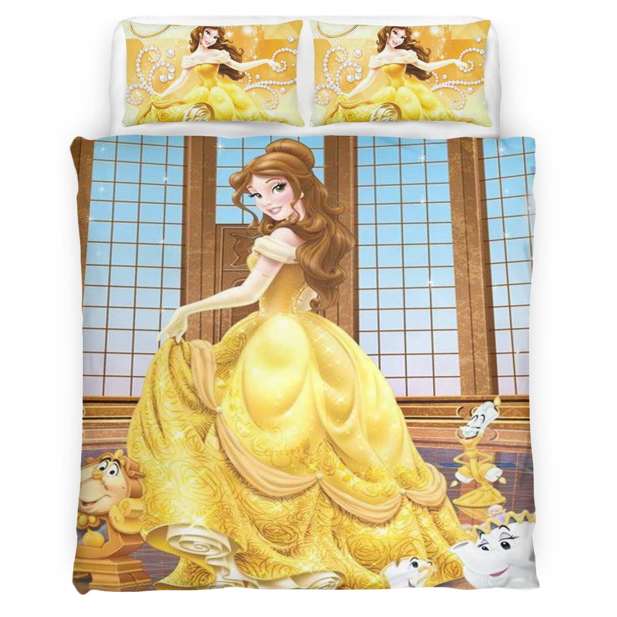Housse De Couette Belle – La Belle et la Bête 26 Parure de lit Ensemble De Literie