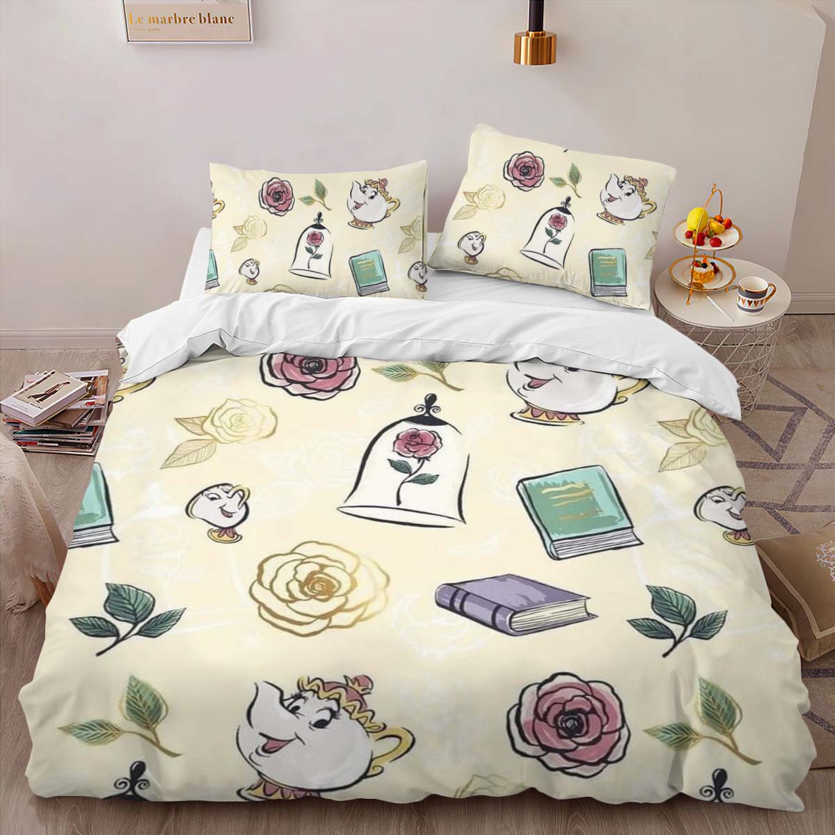 Housse De Couette Belle – La Belle et la Bête 28 Parure de lit Ensemble De Literie – Image 2