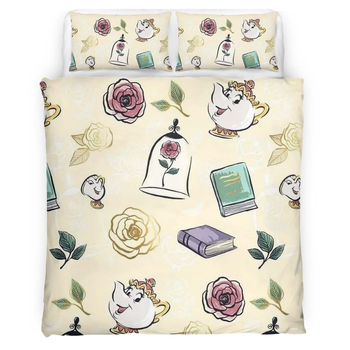 Housse De Couette Belle – La Belle et la Bête 28 Parure de lit Ensemble De Literie