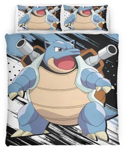 Housse De Couette Tortank Pokémon Parure de lit Ensemble De Literie