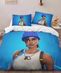 Alternative view of Housse De Couette Chef d’équipe Bleu Fortnite Skin 3 Parure de lit Ensemble De Literie
