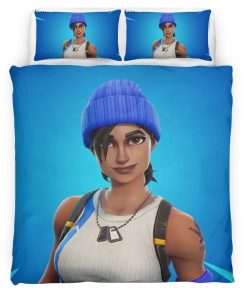Housse De Couette Chef d’équipe Bleu Fortnite Skin 3 Parure de lit Ensemble De Literie