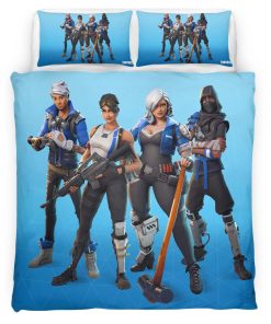 Housse De Couette Chef d’équipe Bleu Fortnite Skin 4 Parure de lit Ensemble De Literie