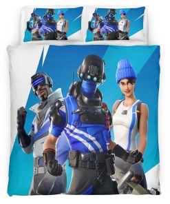 Housse De Couette Chef d’équipe Bleu Fortnite Skin 5 Parure de lit Ensemble De Literie