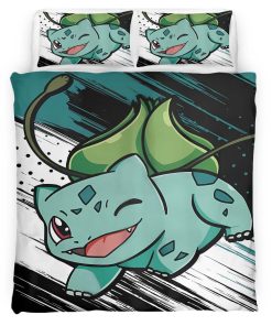 Housse De Couette Bulbizarre Pokémon 4 Parure de lit Ensemble De Literie