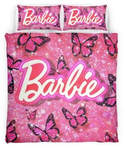 Housse De Couette Barbie – Papillons scintillants Parure de lit Ensemble De Literie