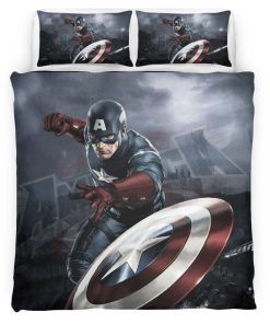 Housse De Couette Captain America Marvel 02 Parure de lit Ensemble De Literie