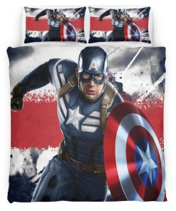 Housse De Couette Captain America Marvel 07 Parure de lit Ensemble De Literie