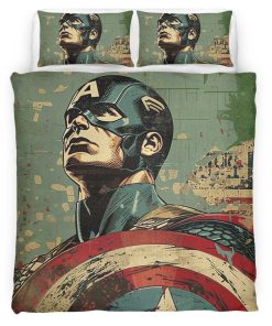 Housse De Couette Captain America Marvel 08 Parure de lit Ensemble De Literie