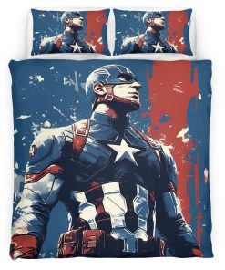 Housse De Couette Captain America Marvel 10 Parure de lit Ensemble De Literie
