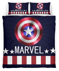 Housse De Couette Captain America – Bouclier Parure de lit Ensemble De Literie