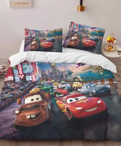 Alternative view of Housse De Couette Cars – Flash McQueen à Tokyo – Rue 2 Parure de lit Ensemble De Literie
