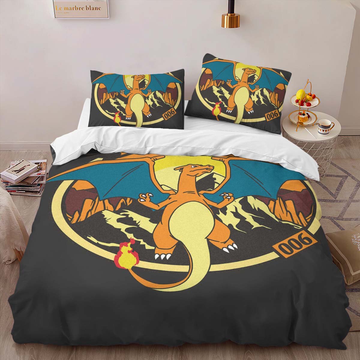 Housse De Couette Dracaufeu Pokémon 10 Parure de lit Ensemble De Literie – Image 2