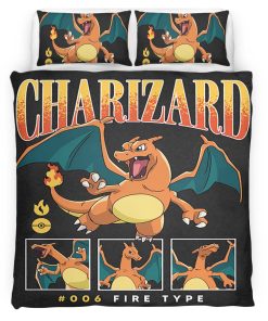 Housse De Couette Dracaufeu Pokémon 11 Parure de lit Ensemble De Literie