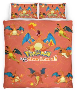 Housse De Couette Dracaufeu Pokémon Parure de lit Ensemble De Literie