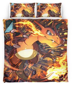 Housse De Couette Dracaufeu Pokémon 3 Parure de lit Ensemble De Literie