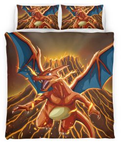 Housse De Couette Dracaufeu Pokémon 4 Parure de lit Ensemble De Literie
