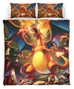Housse De Couette Dracaufeu Pokémon 6 Parure de lit Ensemble De Literie