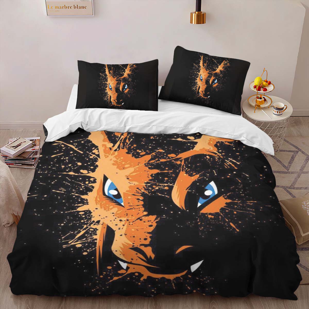 Housse De Couette Dracaufeu Pokémon 9 Parure de lit Ensemble De Literie – Image 2